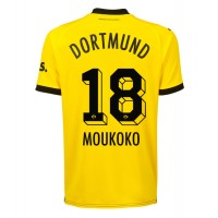 Pánský Fotbalový dres Borussia Dortmund Youssoufa Moukoko #18 2023-24 Domácí Krátký Rukáv